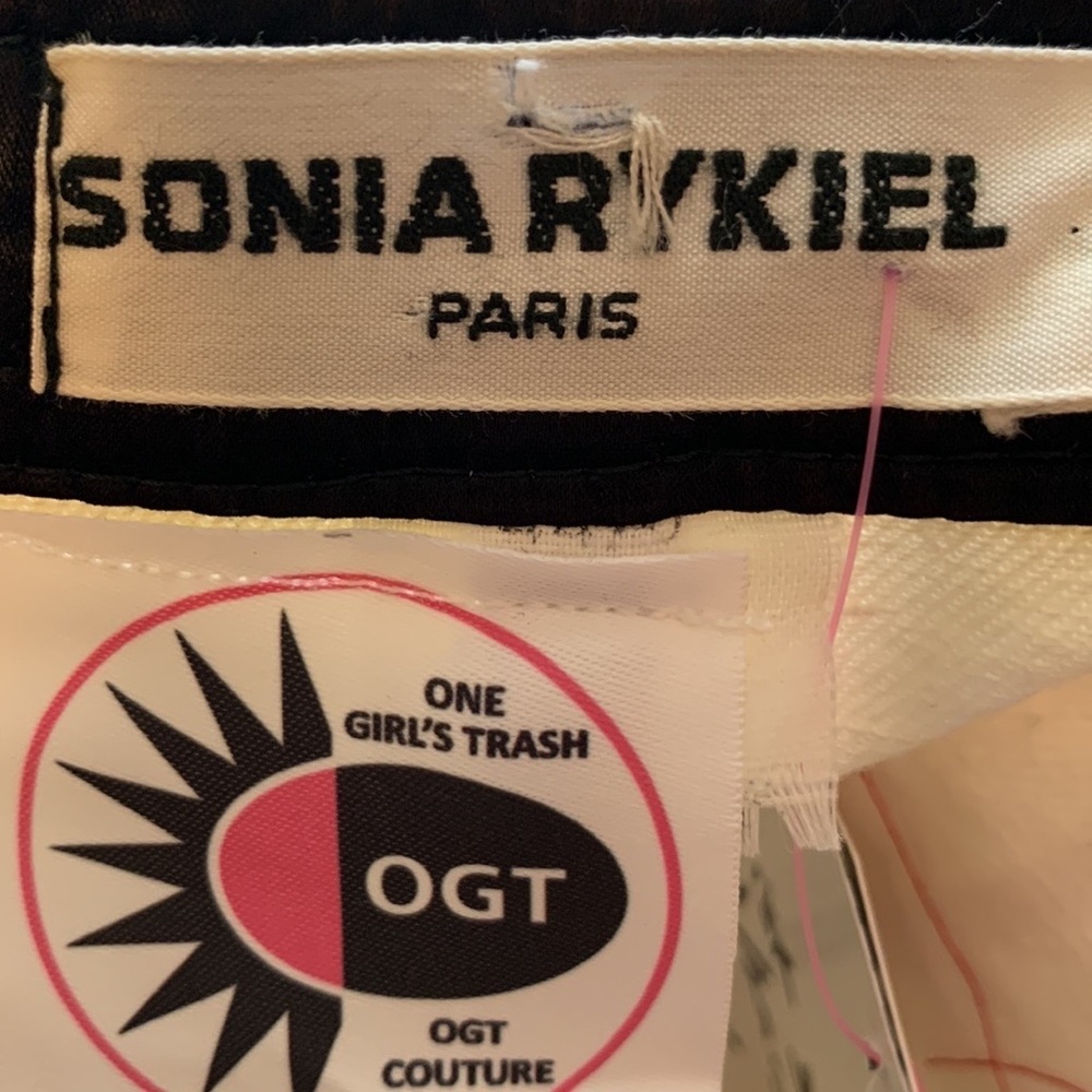 White Mini Skirt Bitch Vintage Upcycled Sonia Rykiel Festival Sustainable - Picture 8 of 8